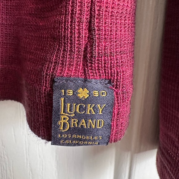 Venice Burnout Long Sleeve Tee - Burgundy - Picture 5 of 7